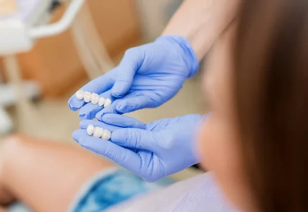 Close-up image of a dental crown or bridge