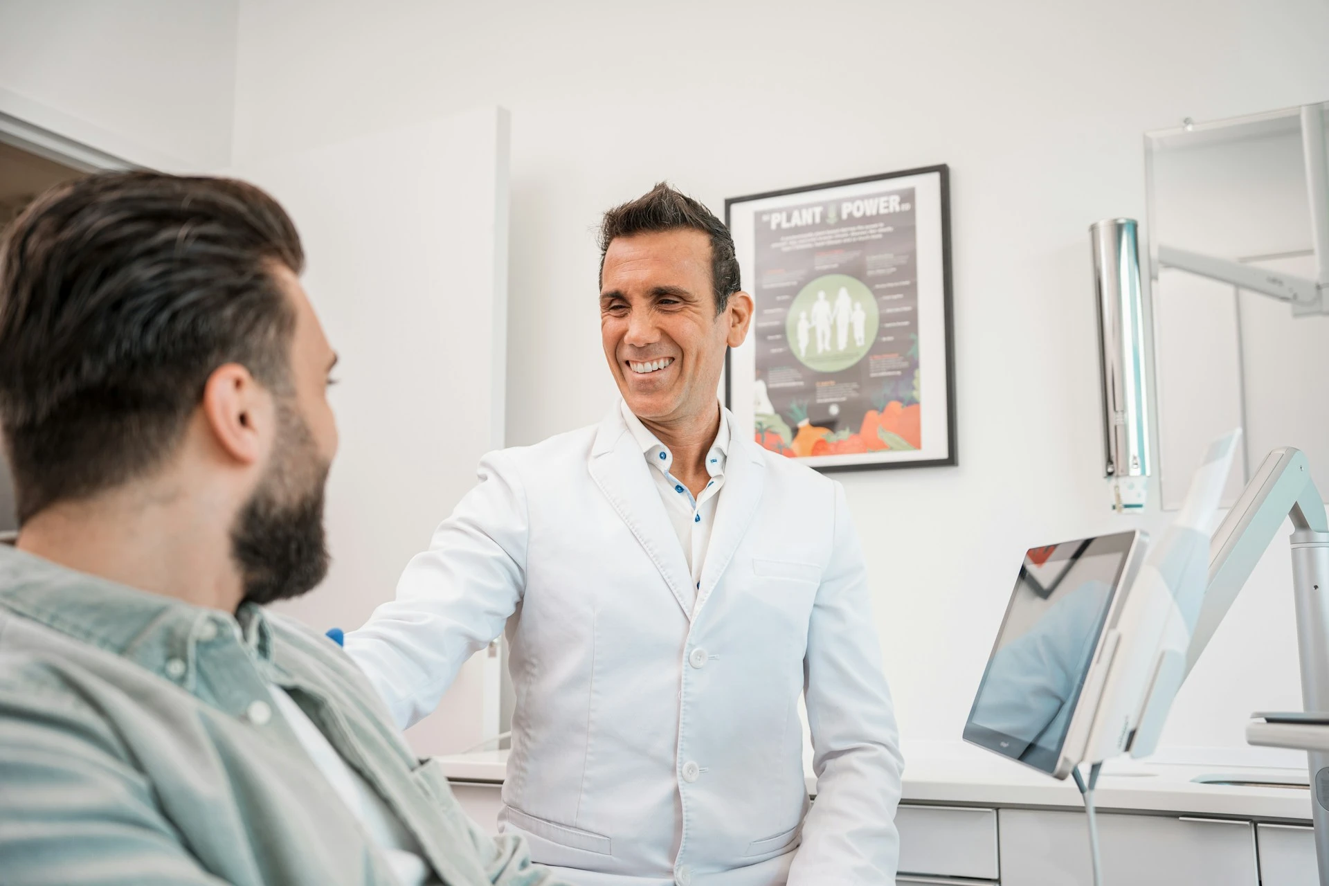 Dentist smiling